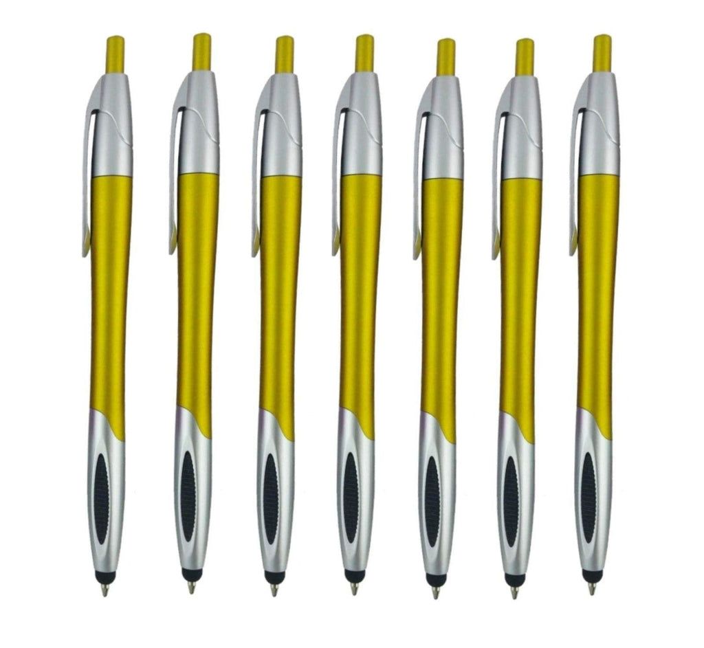 [Australia - AusPower] - Stylus with Ball Point Pen for iPad Mini, iPad 2/3, New iPad, iPhone 5 4S 4 3GS, iPod Touch, Motorola Xoom, Xyboard, Droid, Samsung Galaxy S IV / S4, Galaxy S III/S3 (12 Pack) Yellow 