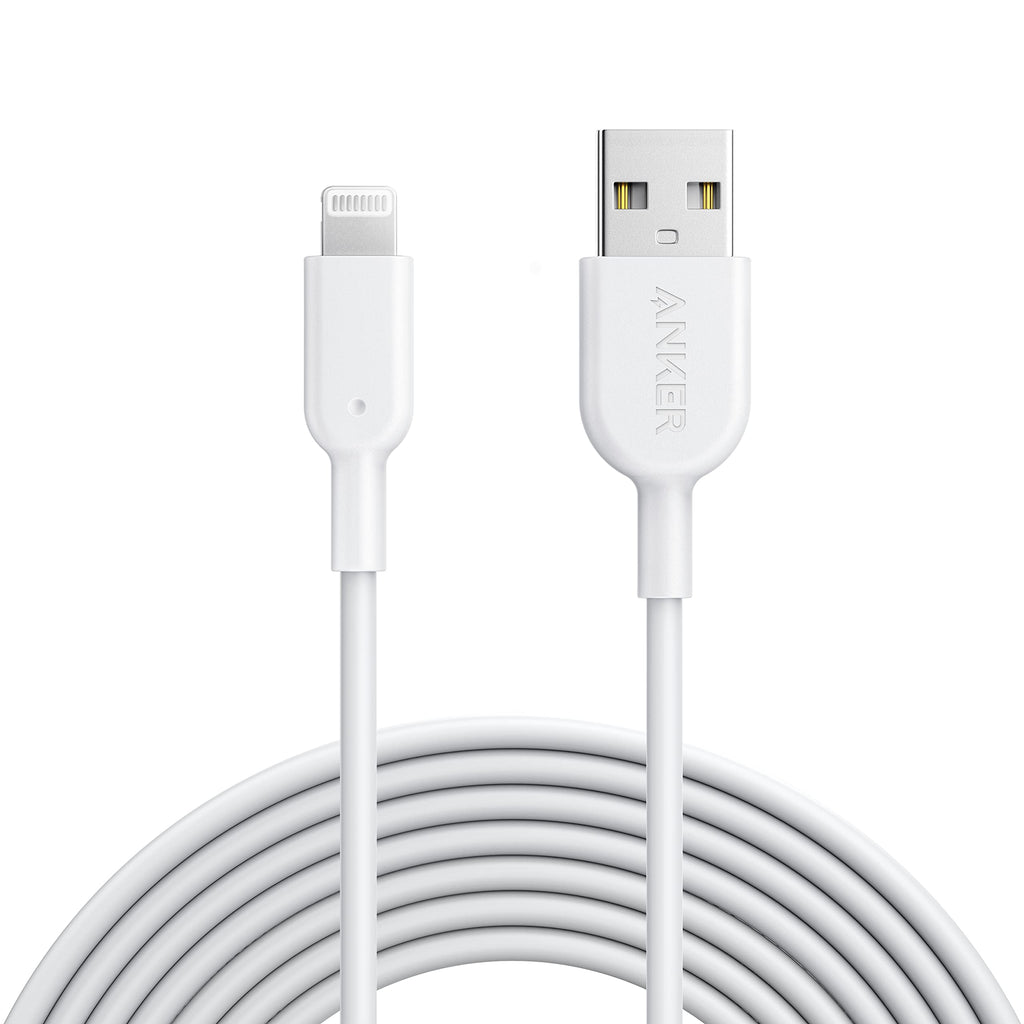 [Australia - AusPower] - Anker iPhone Charger Cable, Powerline II Lightning Cable (10ft), Durable Cable, MFi Certified for iPhone X / 8/8 Plus /7/7 Plus / 6/6 Plus / 5s (White), iPad 8, and More White 