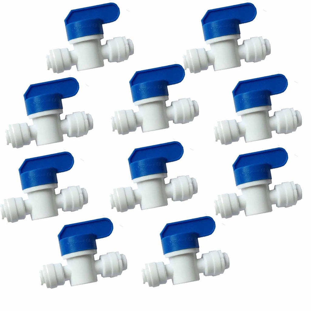 [Australia - AusPower] - Malida water purifiers Tube Quick Connector Fittings Set of 10 (1/4" switch valve) 1/4" switch valve 