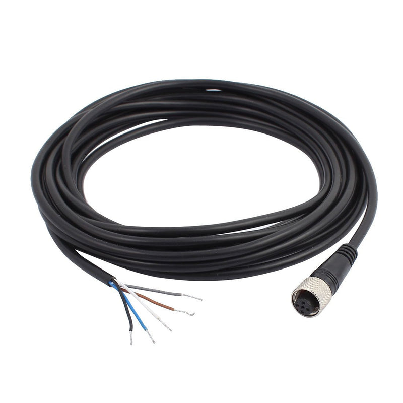 [Australia - AusPower] - Uxcell a16110400ux0295 M12 Female Straight 5 Pins Connector Aviation Socket Electrical Cable 5M Gray 