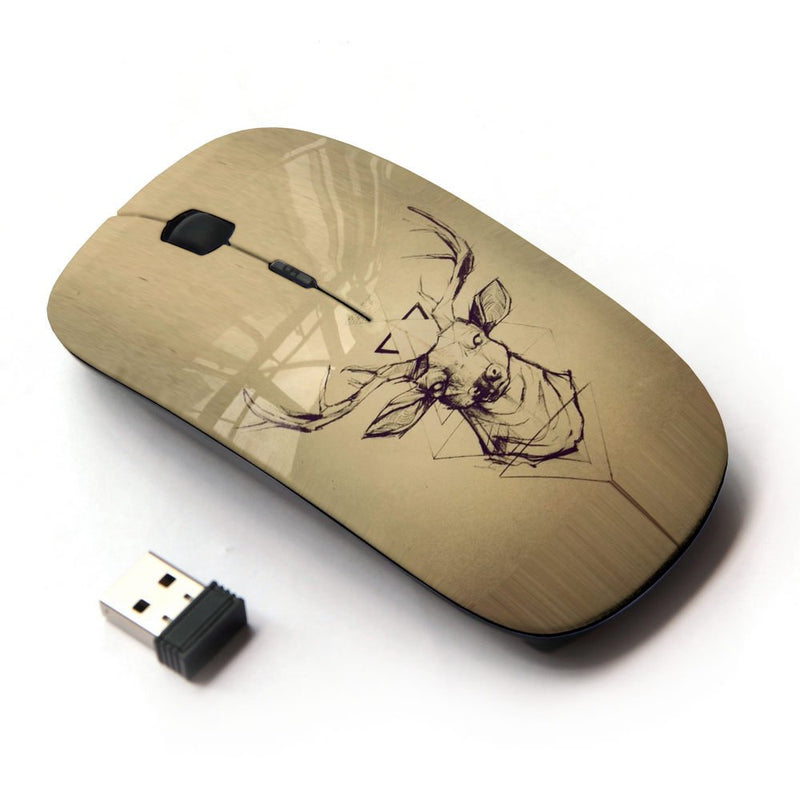 [Australia - AusPower] - KOOLmouse [ Optical 2.4G Wireless Mouse ] [ Deer Parchment Wood Deer Antlers ] 