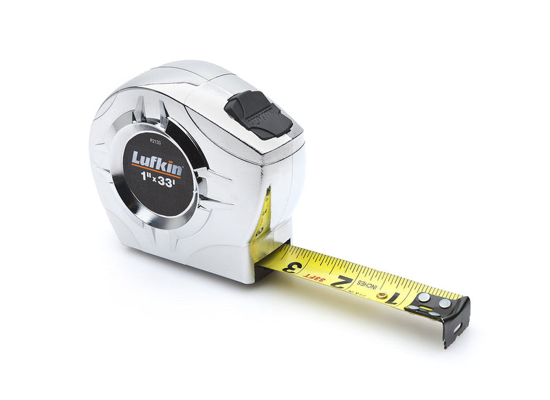 [Australia - AusPower] - Crescent Lufkin 1/2" x 3m/10' P2000 Series Chrome Case SAE/Metric Yellow Clad A36 Blade Power Return Tape Measure - P2210MEXN 