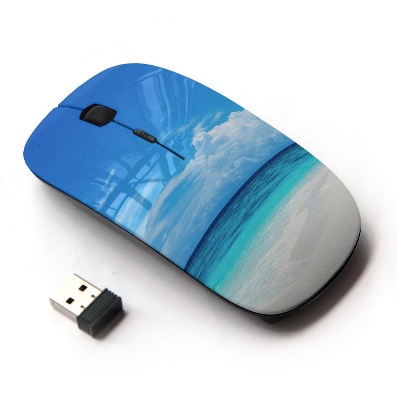[Australia - AusPower] - KawaiiMouse [ Optical 2.4G Wireless Mouse ] Caribbean White Sand Paradise Beach 