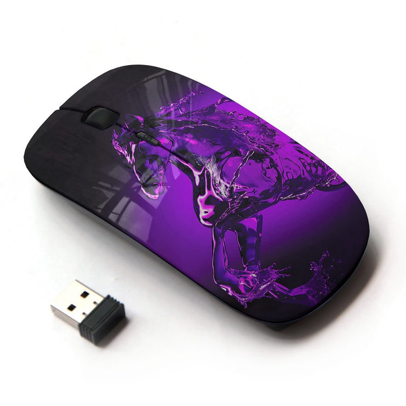 [Australia - AusPower] - KOOLmouse [ Optical 2.4G Wireless Mouse ] [ Glass Water Horse Pegasus Mystical Purple ] 