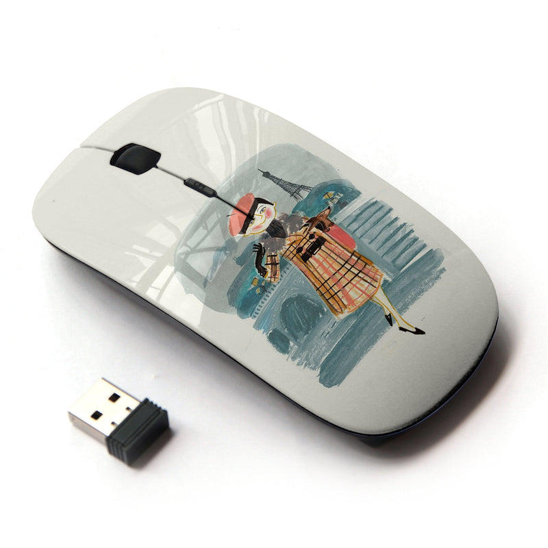 [Australia - AusPower] - KOOLmouse [ Optical 2.4G Wireless Mouse ] [ Paris French Girl Lady Woman Fashion Beret ] 
