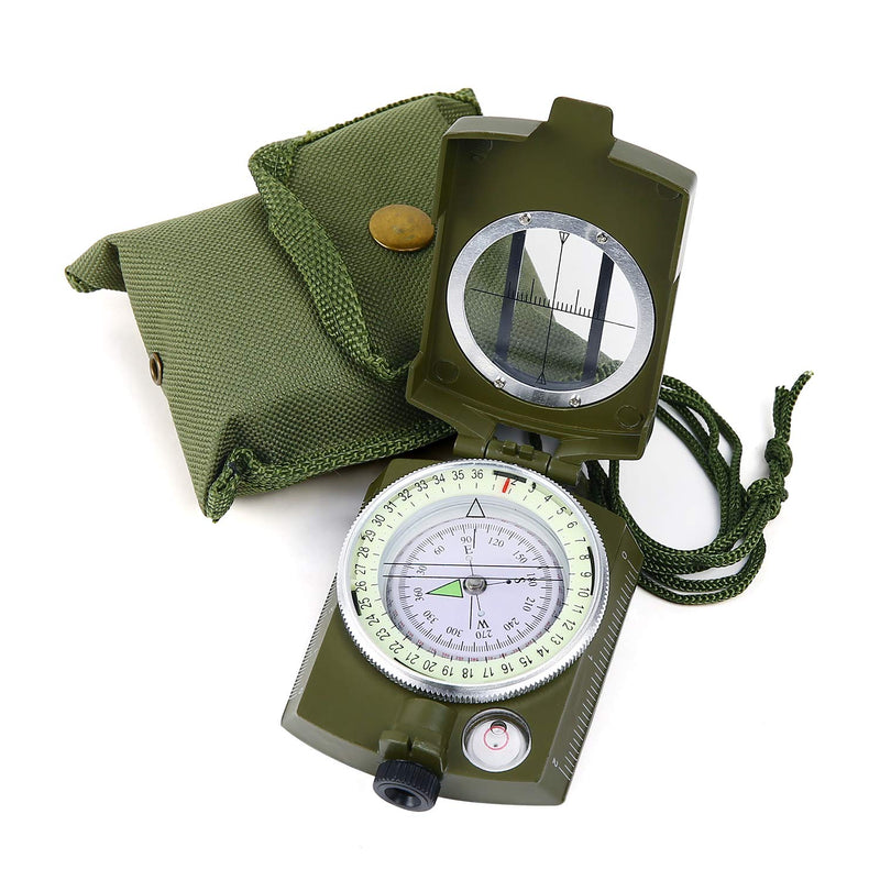 [Australia - AusPower] - Sportneer Military Lensatic Sighting Compass, Backpacking Survival Camping Compass Compact Handheld Compass with Declination with Carry Bag, Waterproof Boy Scout for Camping Hiking Hunting Outdoor 
