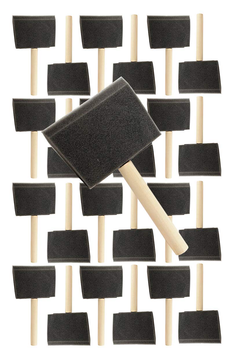 [Australia - AusPower] - Pro Grade - Foam Brushes - 4 Inch - 24 Piece Poly Foam Brush Set 