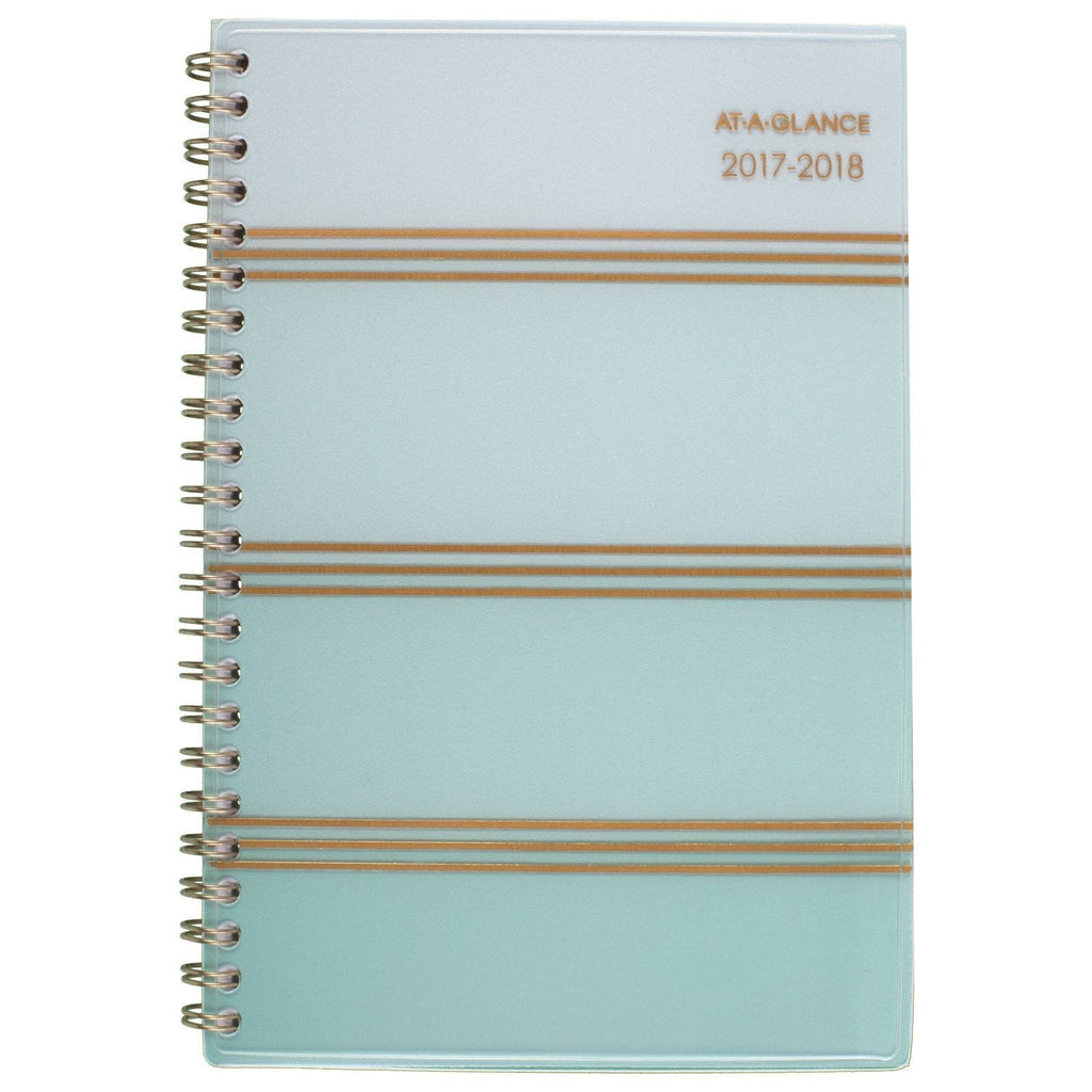 [Australia - AusPower] - AT-A-GLANCE Academic Weekly/Monthly Planner, July 2017 - June 2018, 4-7/8" x 8", Ombre, Mint (1026-200A) Small 