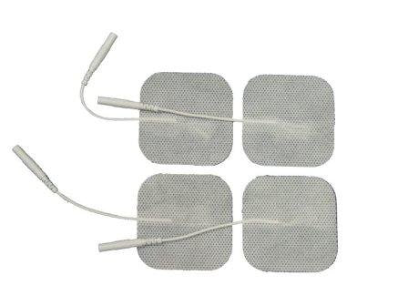 [Australia - AusPower] - Therapist’s Choice 40 Electrode Pads Per Pack, Medical Grade for TENS and EMS Units Electrodes. 2"x2" Square, White Cloth Topping,100% Satisfaction Guarantee 