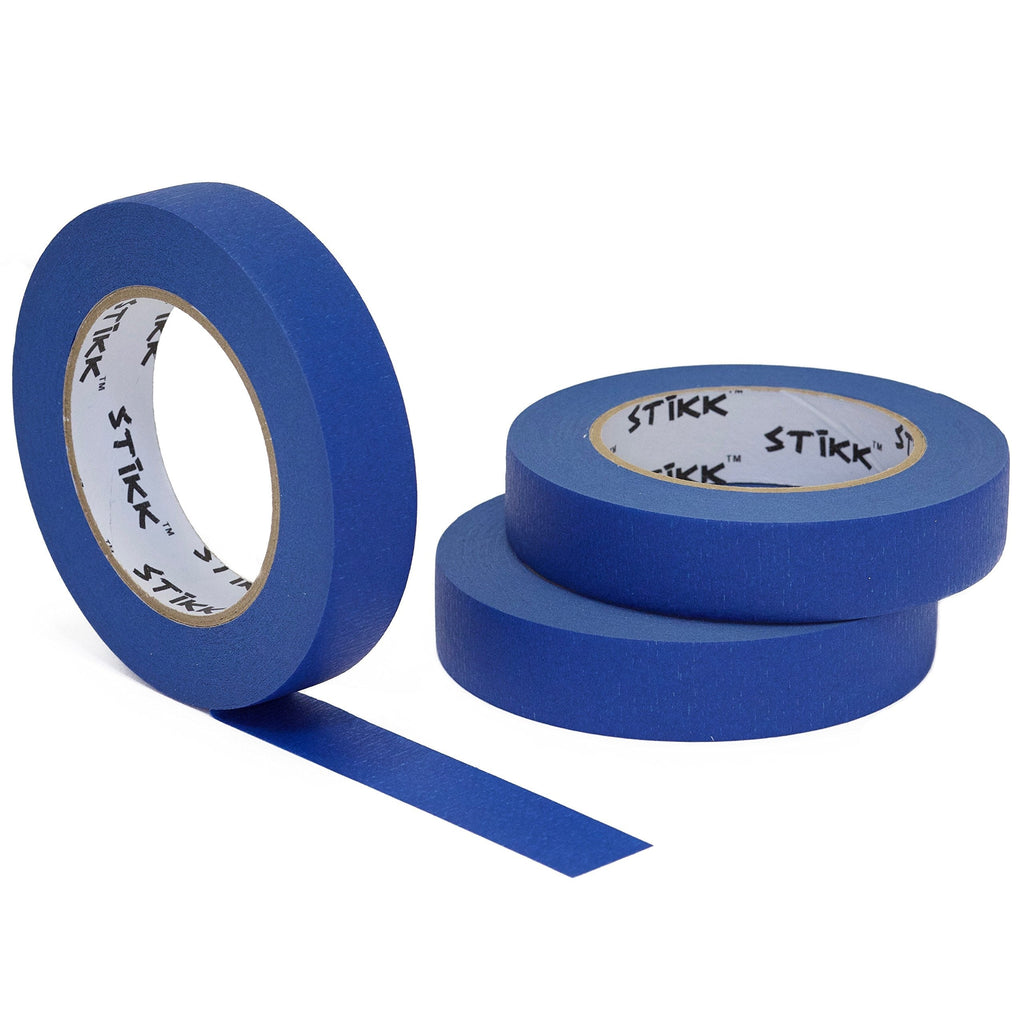 [Australia - AusPower] - 3 Pack 1" x 60 Yard STIKK Blue Painters Tape 14 Day Clean Release Trim Edge Finishing Tape (.94 in 24MM) (3 Pack) 3 Pack 