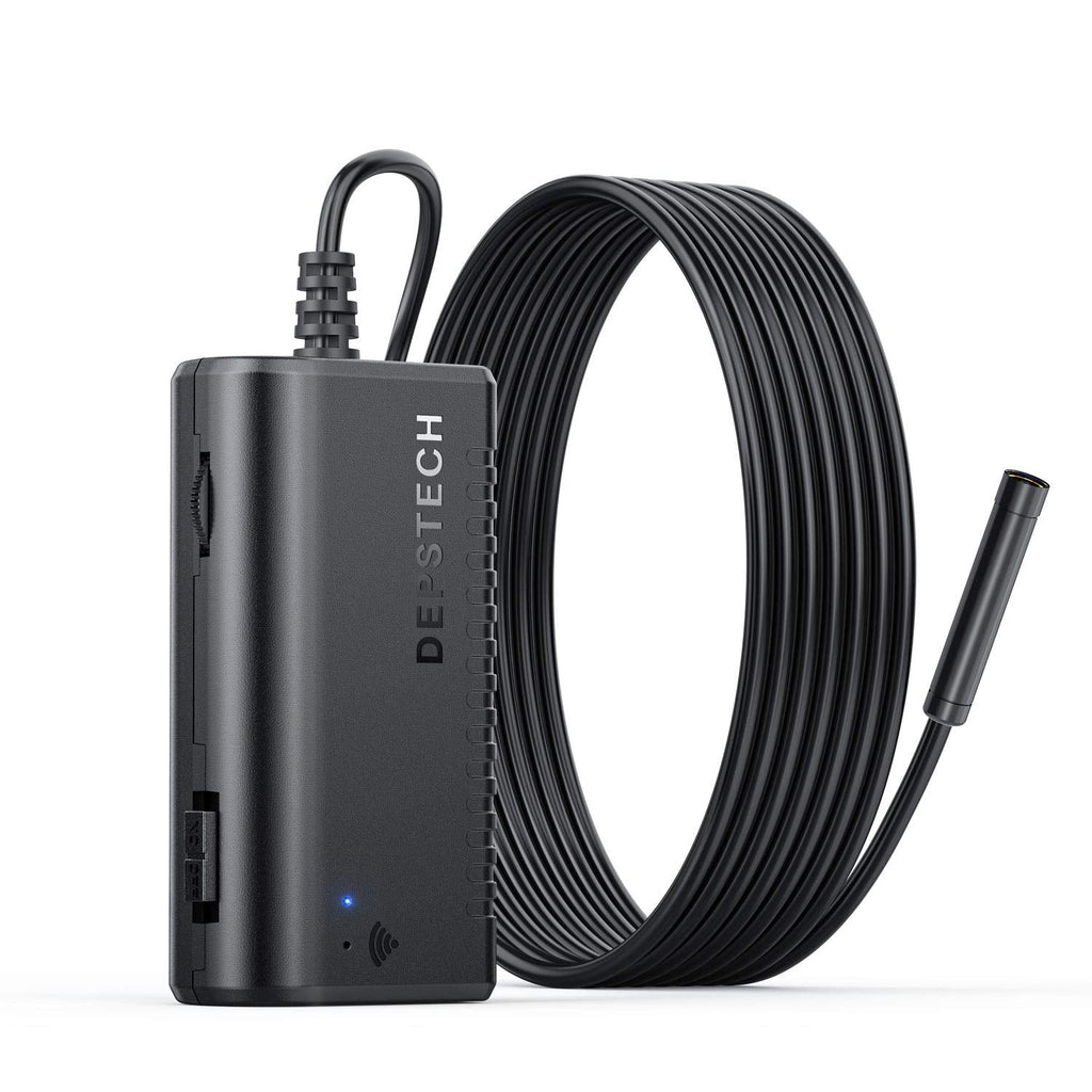[Australia - AusPower] - DEPSTECH Wireless Endoscope, IP67 Waterproof WiFi Borescope Inspection 2.0 Megapixels HD Snake Camera for Android and iOS Smartphone, iPhone, iPad, Samsung -Black(11.5FT) Black 