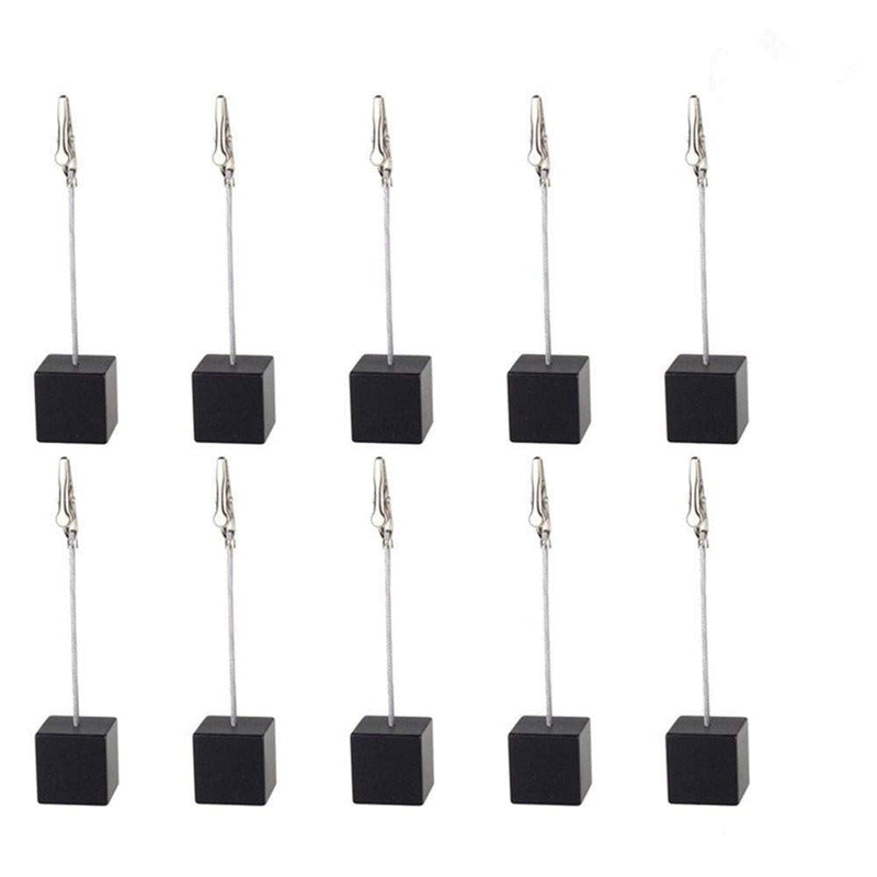 [Australia - AusPower] - senover 10pcs Table Number Holder Name Place Card Holder Memo Clip Holder Stand Note Holder Pictures Card Paper Menu Clip (Black) Black 