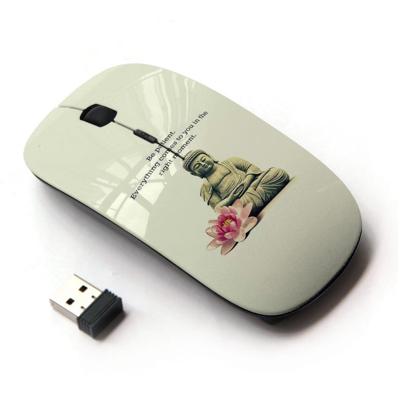 [Australia - AusPower] - KOOLmouse [ Optical 2.4G Wireless Mouse ] [ Buddha Lotus Flower Meditation Quote ] 