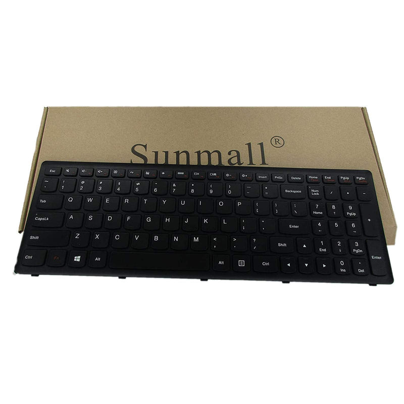 [Australia - AusPower] - SUNMALL Keyboard Replacement with Frame for G500S G505S G510S S500 S510 S510P Z510 Flex 15 Series Laptop US Black (Not Fit Flex 2 15) 