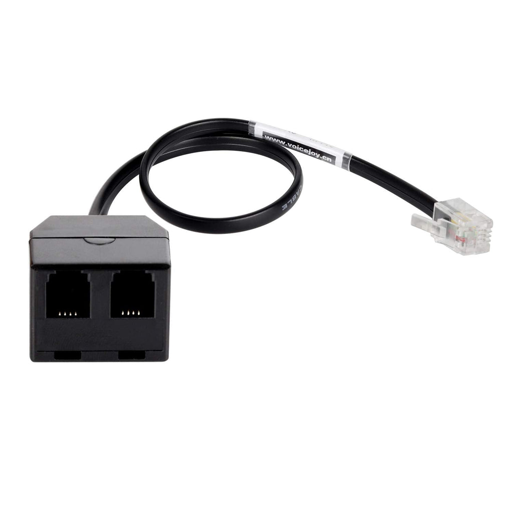 [Australia - AusPower] - Telephone RJ9 4P4C Training Adapter Y Splitter for Headset or Handset Splitter for Office Phones 