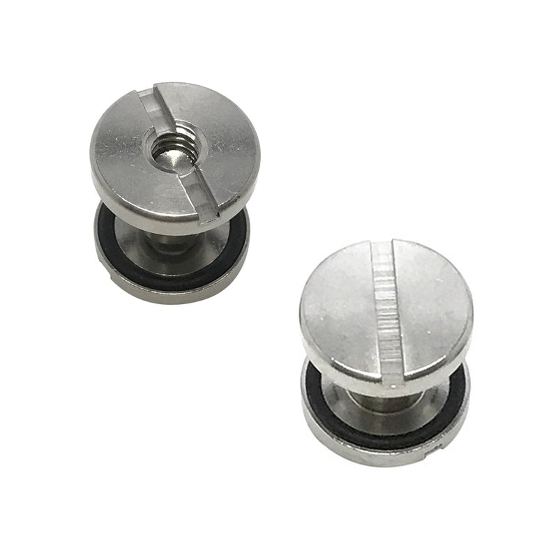 [Australia - AusPower] - Scuba Choice Backplate Stainless Steel Book Screws, Pair, Silver 