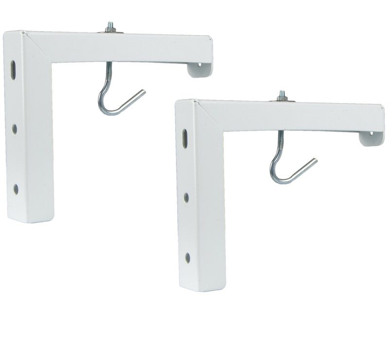 [Australia - AusPower] - VIVO Wall Hanging 6" Adjustable L-Bracket Mount Plate Hook Kit for Projector Screens (MOUNT-PS01) White 