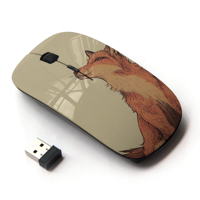 [Australia - AusPower] - KOOLmouse [ Optical 2.4G Wireless Mouse ] [ Fox Cute Drawing Red Smart Nature ] 