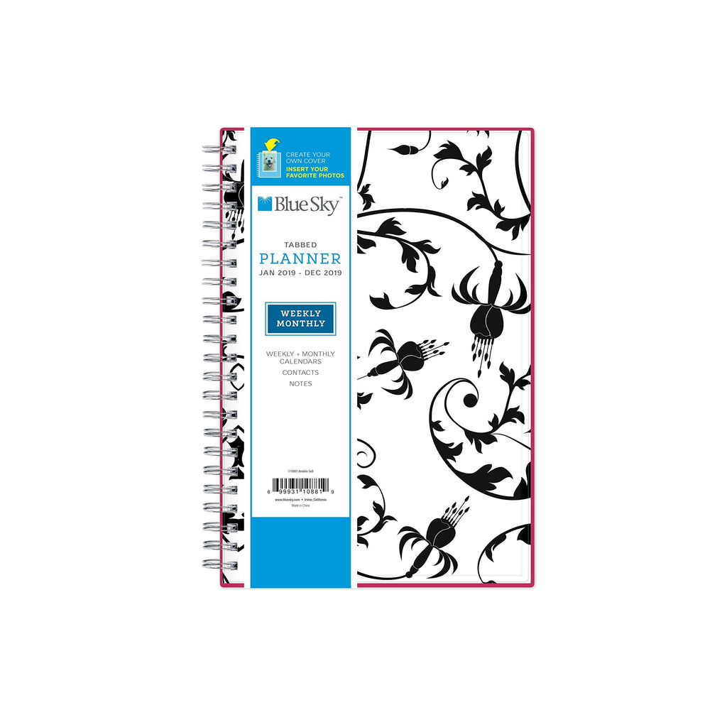 [Australia - AusPower] - Blue Sky 2019 Weekly & Monthly Planner, Flexible Cover, Twin-Wire Binding, 5" x 8", Analeis 