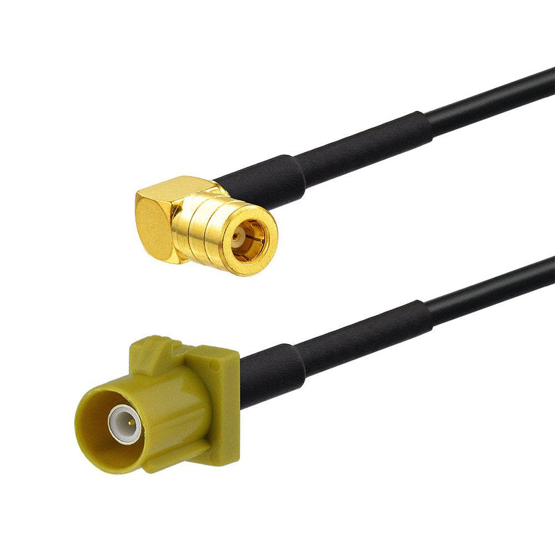 [Australia - AusPower] - Eightwood Satellite Radio Antenna Adapter Cable 6 inches Fakra Curry Code K Male to SMB Female Right Angle Compatible with Sirius XM Car Vehicle Radio Stereo Receiver Tuner 6-inch 