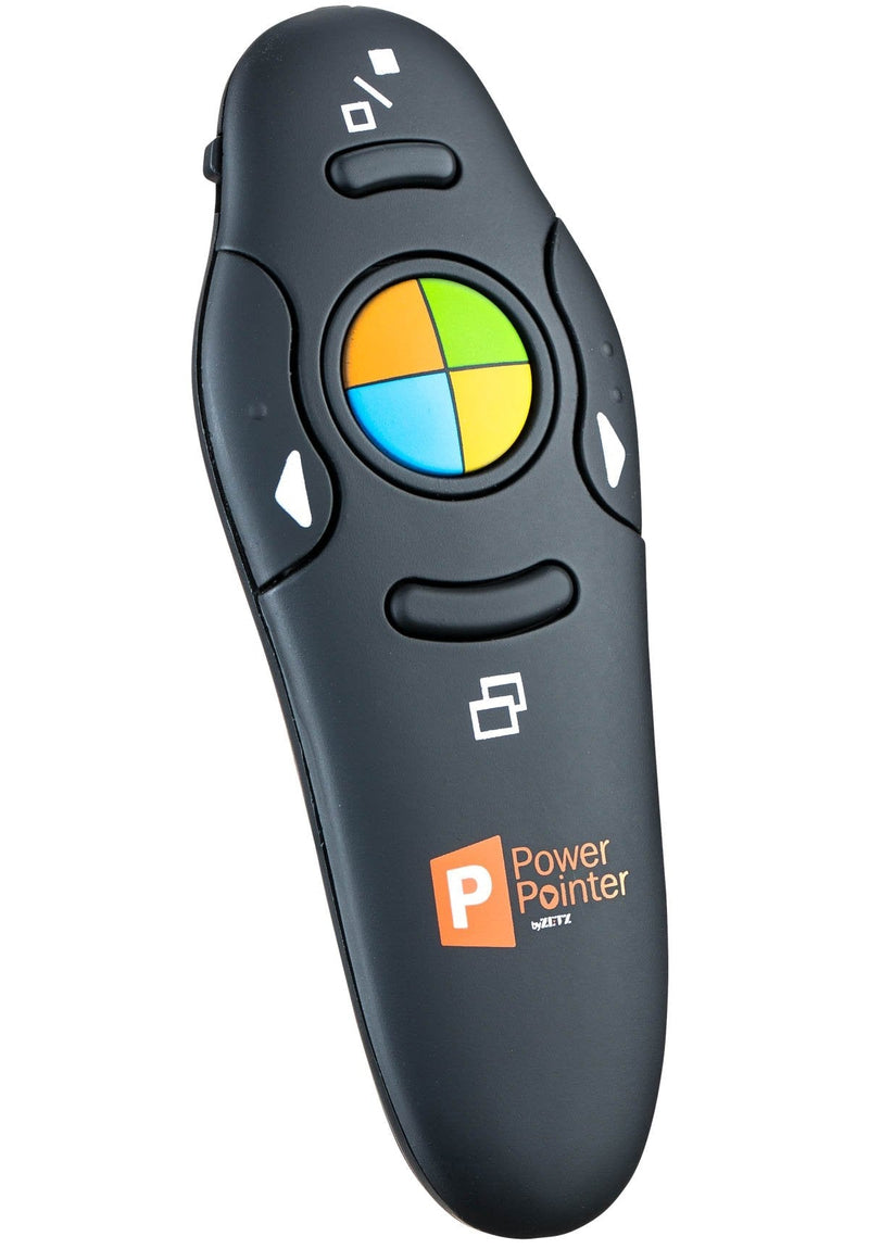 [Australia - AusPower] - PowerPoint Presentation Clicker, USB Wireless Presenter Remote with Lazer Pointer, Black, for Microsoft Power Point RF 2.4 GHz 
