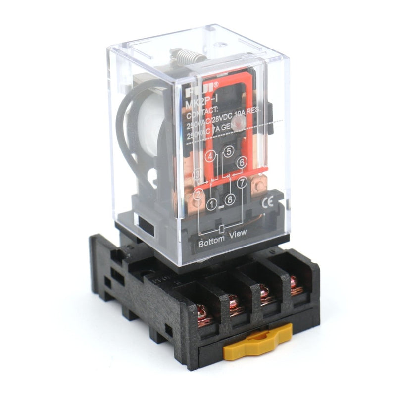 [Australia - AusPower] - Baomain Power Relay MK2P-I AC 110V Coil DPDT 8 Pin with Plug-in Terminal Socket 