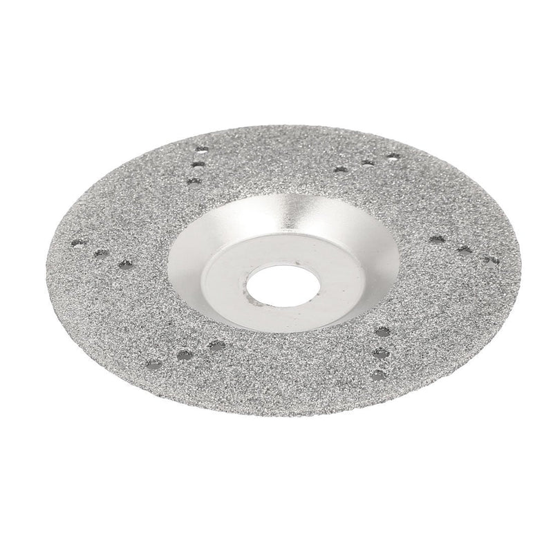 [Australia - AusPower] - uxcell 4 Inch Outer Dia Metal Diamond Grinding Wheel Silver Tone for Glass Marble Ceramic Tile 