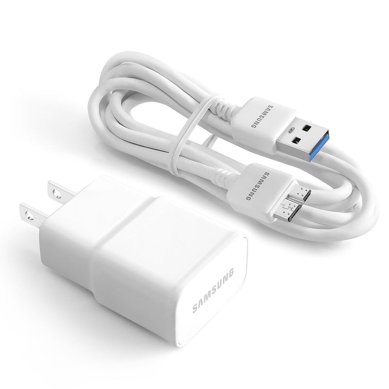 [Australia - AusPower] - Samsung Charger EP-TA10JWE, 5.0V 2Amp Charger Adapter with Samsung Data Sync Cable ET-DQ11Y1WE for Galaxy S5/Note 3 - Non Retail Packaging - WHITE 