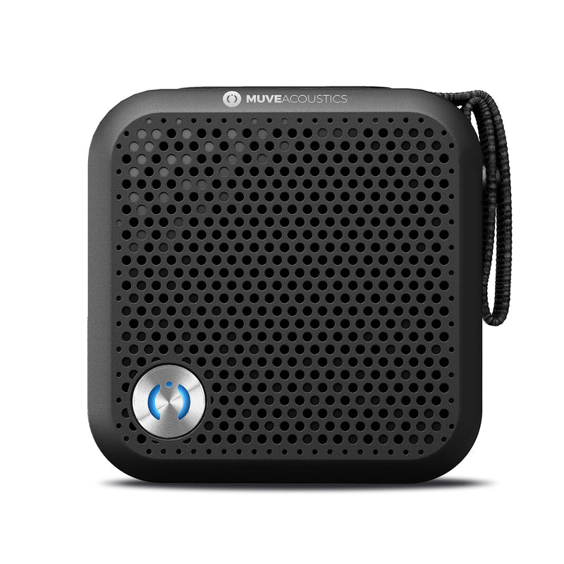 [Australia - AusPower] - MuveAcoustics Aplus Portable Bluetooth Speakers – Mini Wireless Blue Tooth Speakers with Good Base for Home Shower, Small but Loud Stereo Bass Bt for Outdoor Travel Beach Party, 7 Hours Playtime black 
