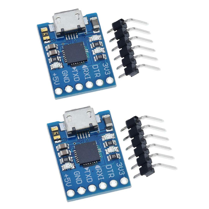 [Australia - AusPower] - HiLetgo 2pcs CP2102 MICRO USB to UART TTL Module 6 Pin Serial Converter STC Replace FT232 