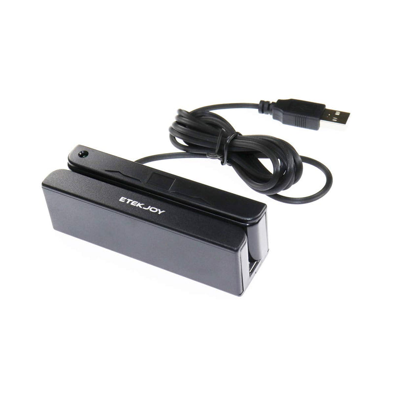 [Australia - AusPower] - ETEKJOY USB 3-Track Magnetic Stripe Card Reader POS Credit Card Reader Swiper MagStripe Swipe Card Reader ET-MSR90 