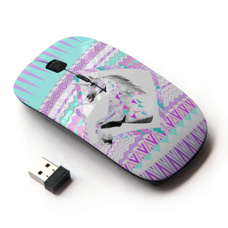 [Australia - AusPower] - KawaiiMouse [ Optical 2.4G Wireless Mouse ] Purple Unicorn Mystical Little Girl Cute 