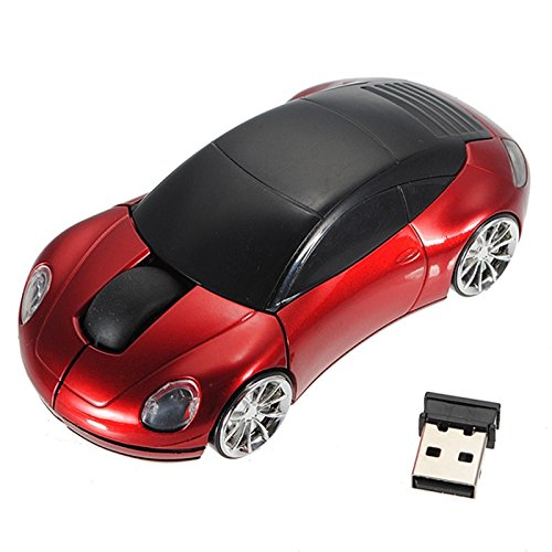 [Australia - AusPower] - 2.4G Wireless Mouse 3D Car Shape Wireless Optical Mouse USB Receiver for Laptop PC 