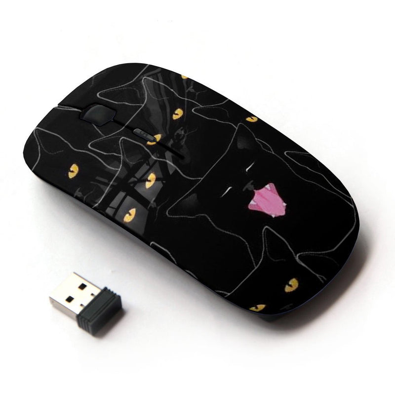 [Australia - AusPower] - KOOLmouse [ Optical 2.4G Wireless Computer Mouse ] [ Black Cat Halloween Cute Design ] 