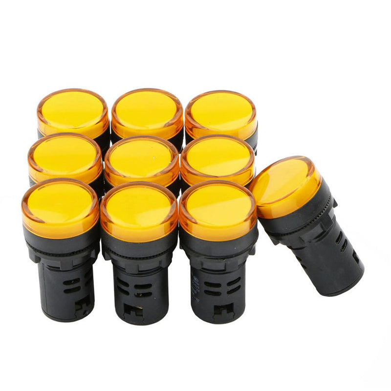 [Australia - AusPower] - Yellow LED Pilot Light Panel Indicator 48V 10pcs 