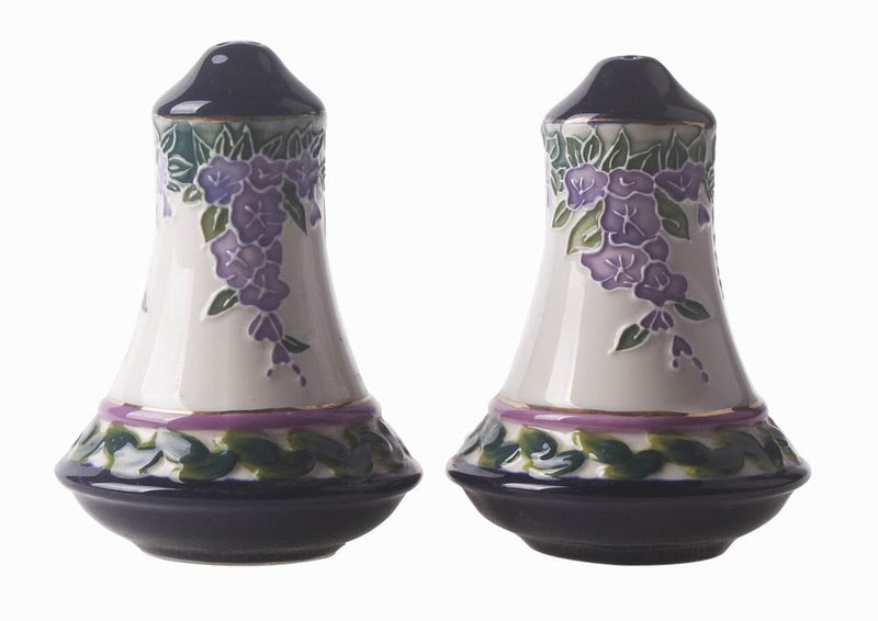 [Australia - AusPower] - Blue Sky Ceramic 2.75" x 2.75" x 3.25" Wisteria Salt and Pepper Set 
