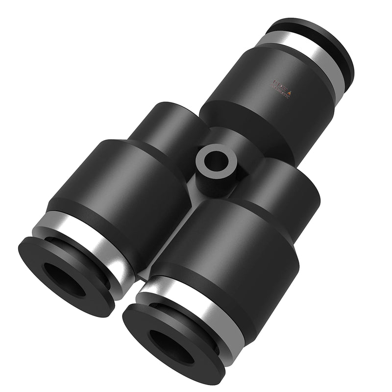[Australia - AusPower] - Utah Pneumatic push to connect air fittings Tube y splitter 3/8 od Push Fit Fittings Tube Fittings air line push connectors 10 pack (y spliter 3/8) 3/8" Splitter Union 