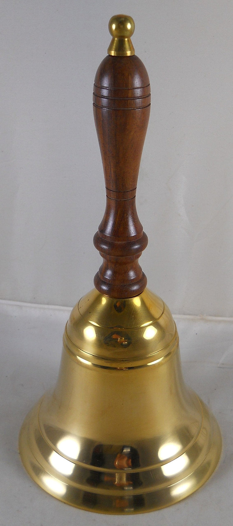[Australia - AusPower] - Solid Brass School Bell w/ Wood Handle ~ School Bell 