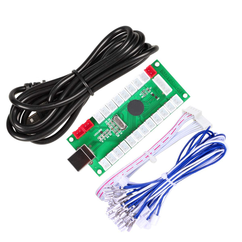 [Australia - AusPower] - EG STARTS Arcade Zero Delay USB Encoder To PC Games Controllers For Arcade DIY Kits Parts Mame Jamma & Other PC Games (5Pin Joystick + Happ Style Push Button) 5Pin Joystick + Happ Style Push Button 