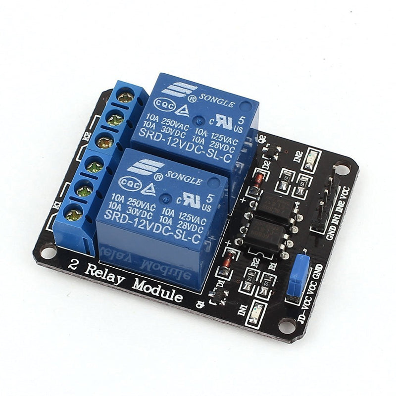 [Australia - AusPower] - Optocoupler-Isolated 2 Channel DC 5V Relay Module for Arduino Raspberry Pi MEGA 2560 DSP AVR PIC ARM MCU STM32, Electronic Experiment, Smart Home, Industrial Control, Robot 