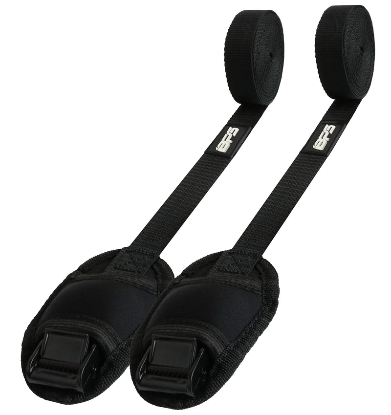 [Australia - AusPower] - BPS 'No Scratch' 2 Pieces Premium Roof Rack CargoTie Down Straps for Surfboards, SUP Paddle Boards, Kayaks, Canoes - Available from 12 to 16 feet 