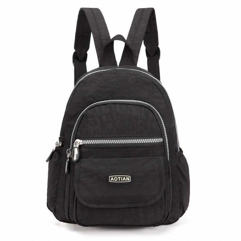 [Australia - AusPower] - AOTIAN Mini Nylon Women Backpacks Casual Lightweight Small Daypack for Girls Mini Black 