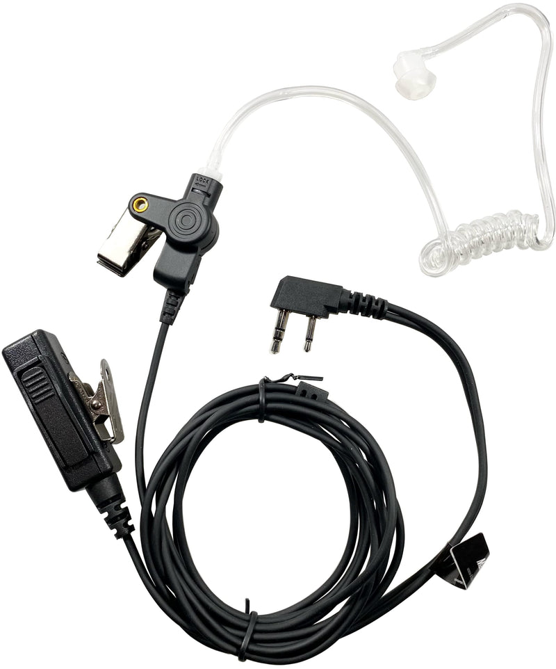 [Australia - AusPower] - Maximalpower Covert Earbud Mic with Clear Coil Cord with PTT for ICOM 2-Way Radios 