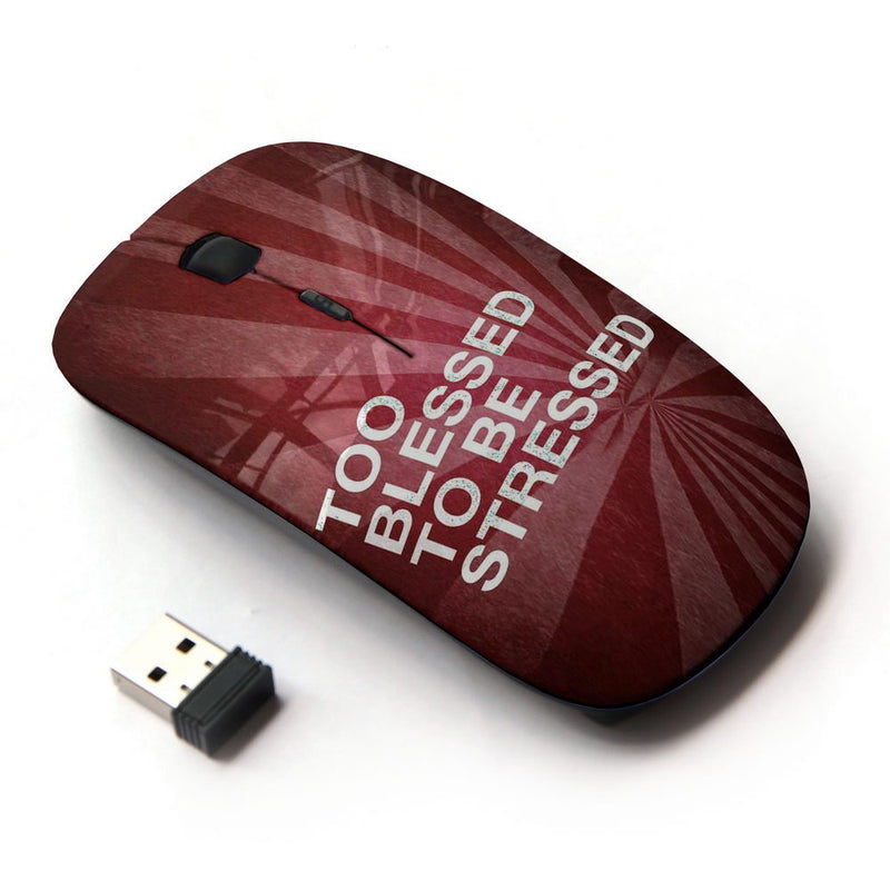 [Australia - AusPower] - KOOLmouse [ Optical 2.4G Wireless Computer Mouse ] [ Bible Verse Too Blessed to BE Stressed ] 