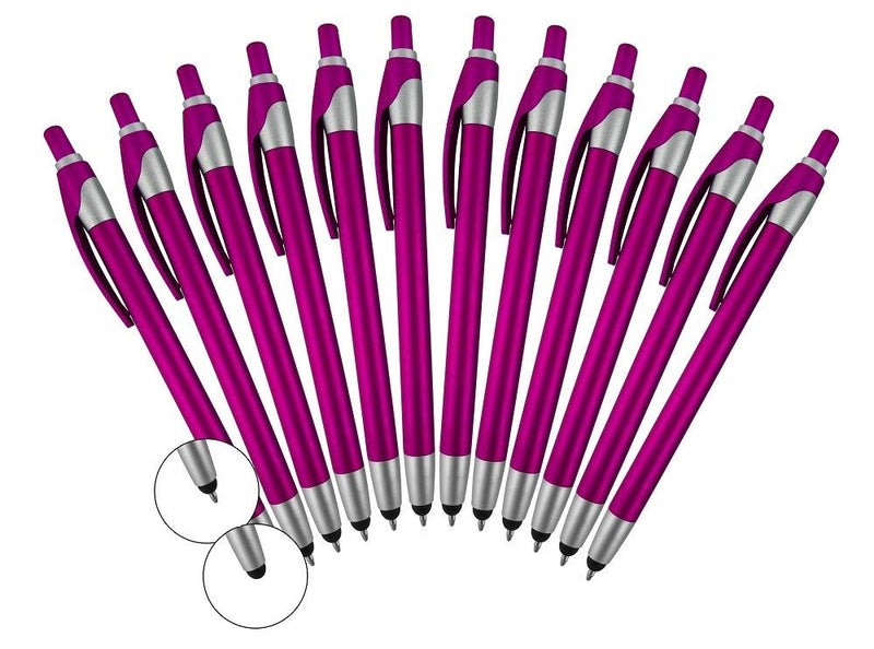[Australia - AusPower] - 12 Pack Violet Stylus with Ball Point Pen for iPad Mini, iPad 2/3, New iPad, iPhone 5 4S 4 3GS, iPod Touch, Motorola Xoom, Xyboard, Droid, Samsung Galaxy Asus (12 Pack Violet) 12 Pack 