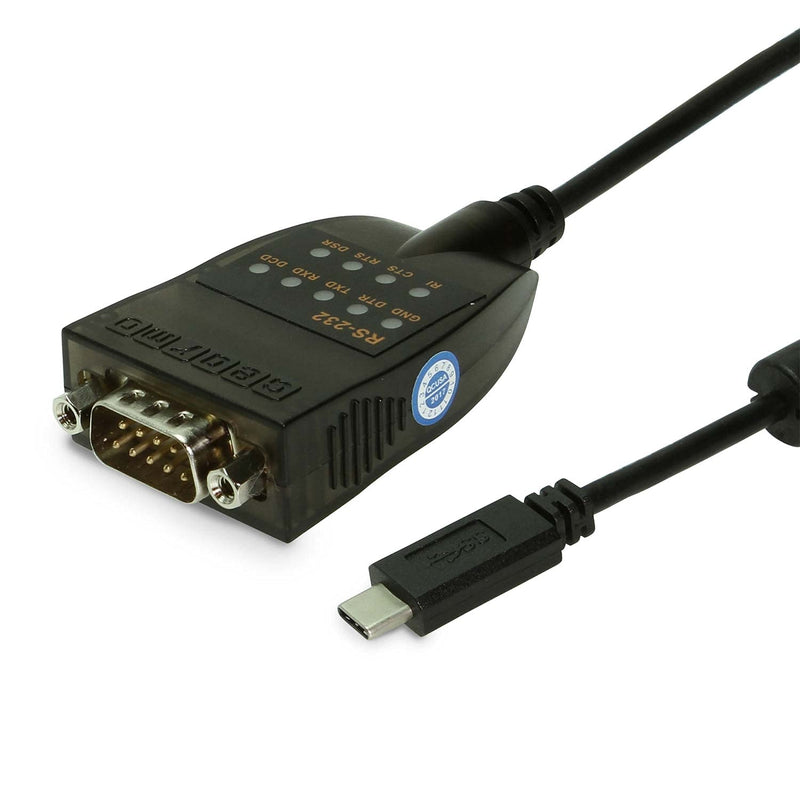 [Australia - AusPower] - Gearmo USB-C 2.0 to Serial RS-232 Adapter w/ LED Indicators 