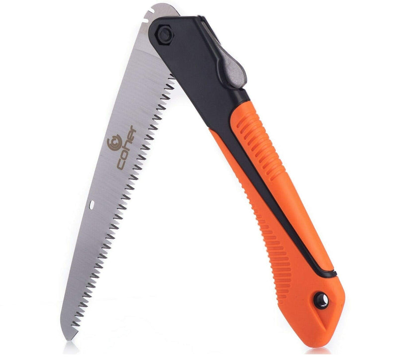 [Australia - AusPower] - Folding Saw, 8 Inch Rugged Blade Hand Saw, Best for Camping, Gardening, Hunting | Cutting Wood, PVC, Bone, Pruning Saw with Ergonomic Non-Slip Handle Design 