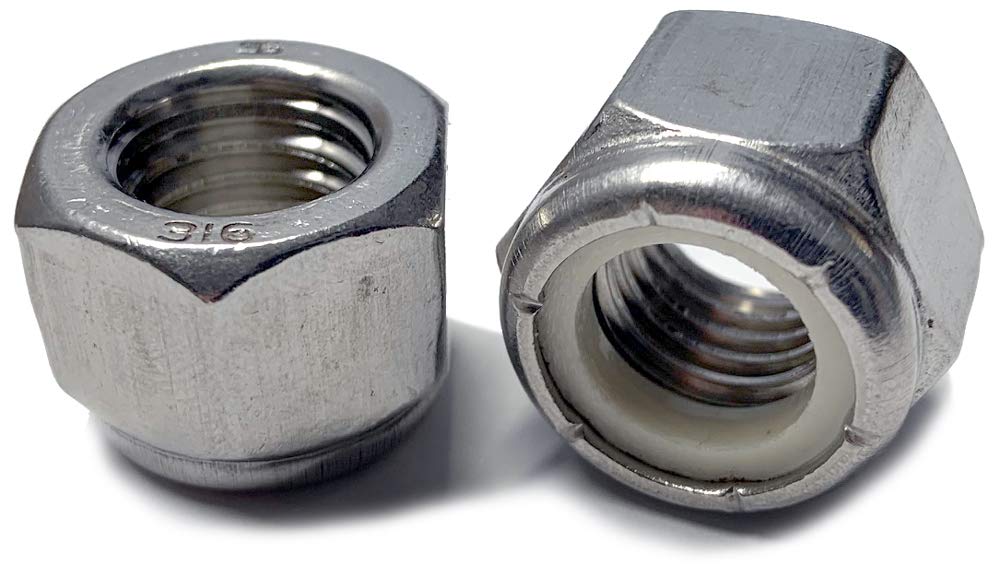 [Australia - AusPower] - Superior Grade/Type 316 Stainless Steel Nylon Insert Lock Nuts - Marine Bolt Supply (1/2-13 (Pack of 10pcs)) 1/2-13 (pack of 10pcs) 