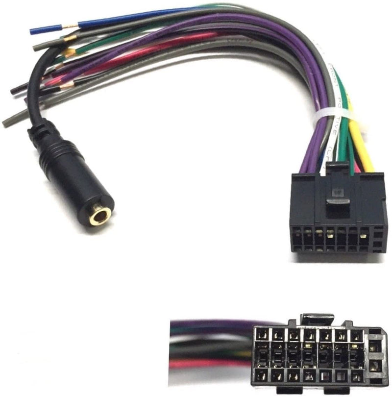 [Australia - AusPower] - ASC Car Stereo Speaker Power Wire Harness Plug for select Dual Audio 16 Pin w/ Mic Input Radio- XDMA6415 , XDMA6630 , XDMA6540 , XML8150 , XDMA7800 , XDMA7600 , XDMA7200 , X2DMA500 