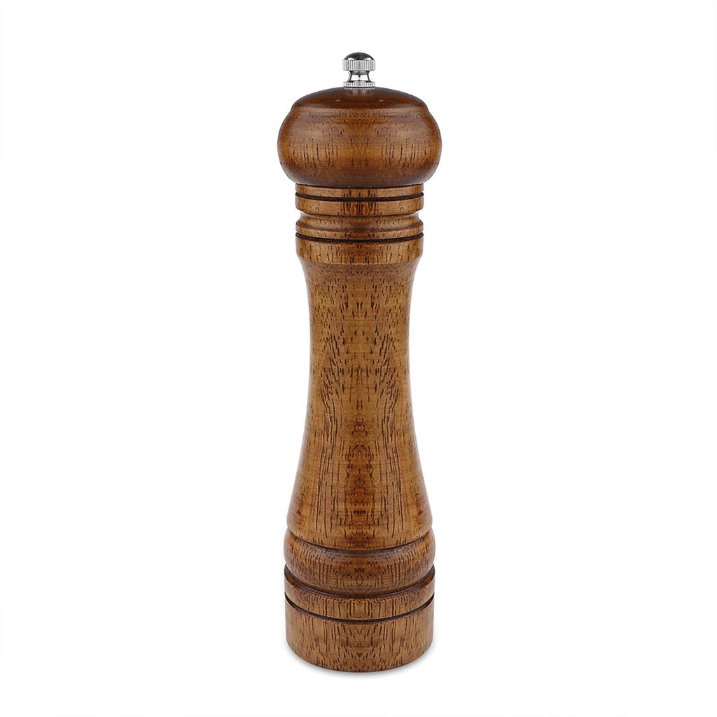[Australia - AusPower] - Wood Salt and Pepper Mill, 8 INCH Salt Shakers with Adjustable Coarseness Salt and Pepper Grinder easy to use (1 Piece) 